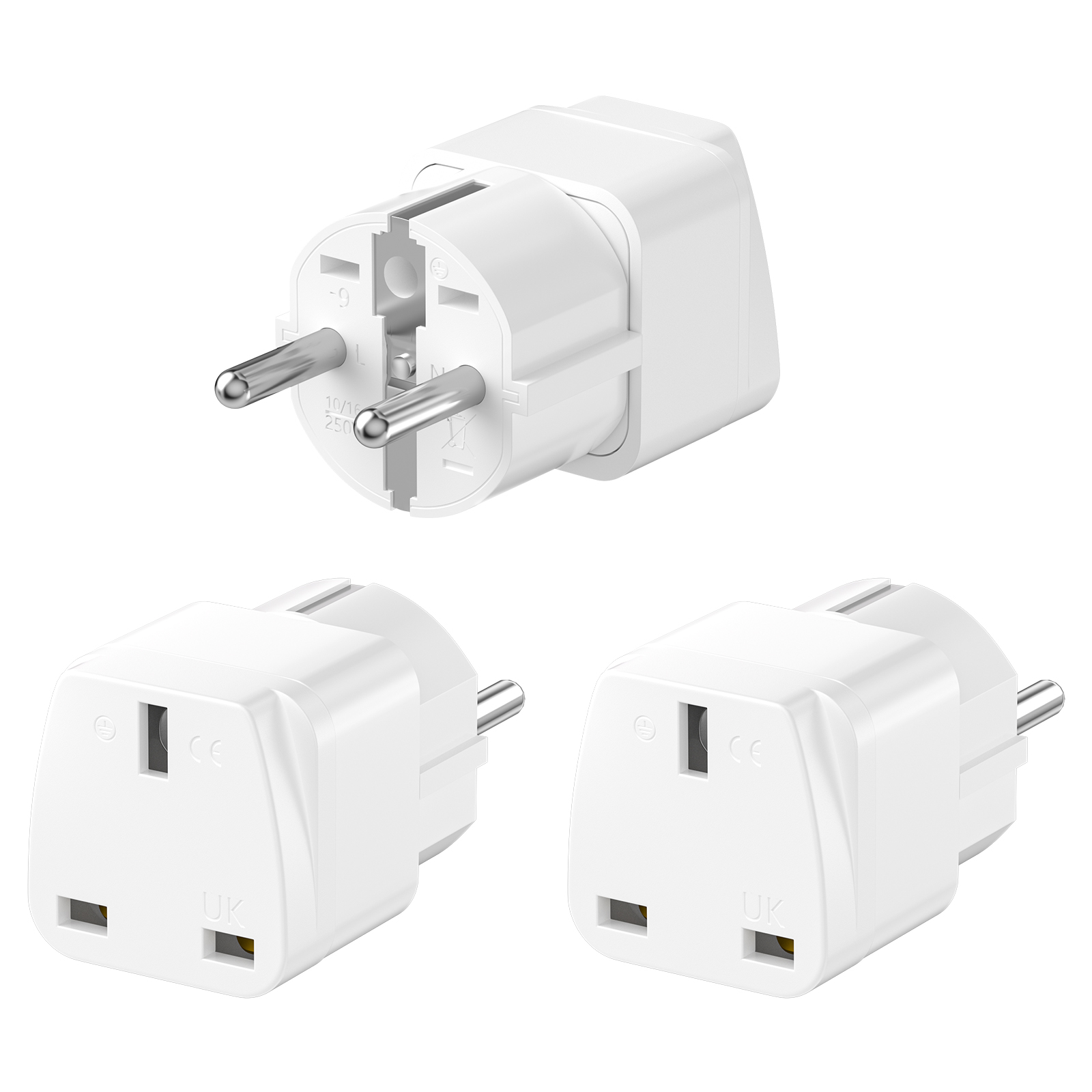 Phone Accessories Uk - 3 buah adaptor steker UK ke