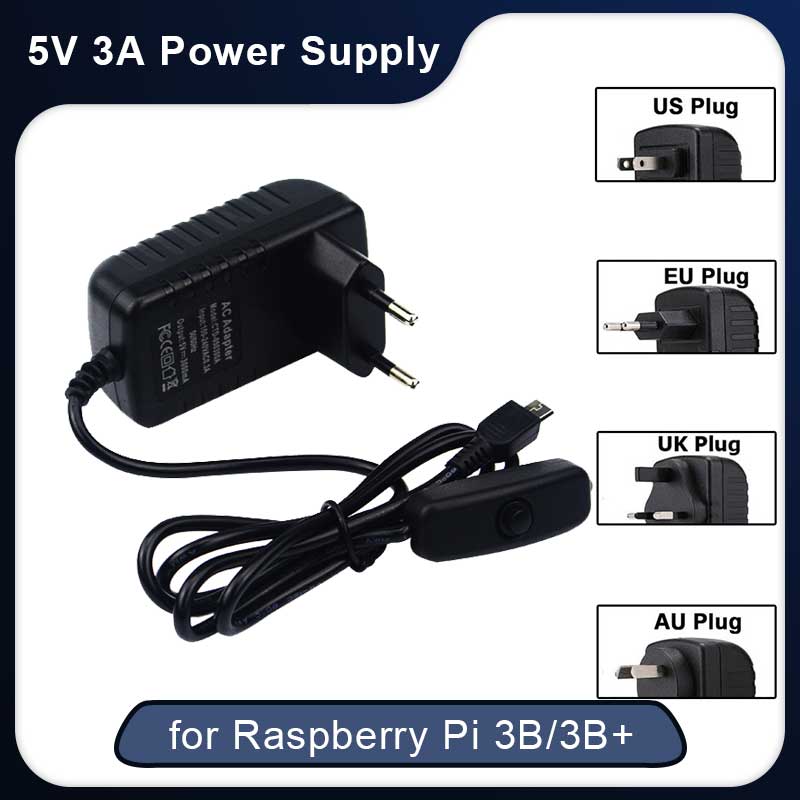 5V 3A Raspberry Pi 3 Model B + - Phone Accessories Uk ulasan dan harga
